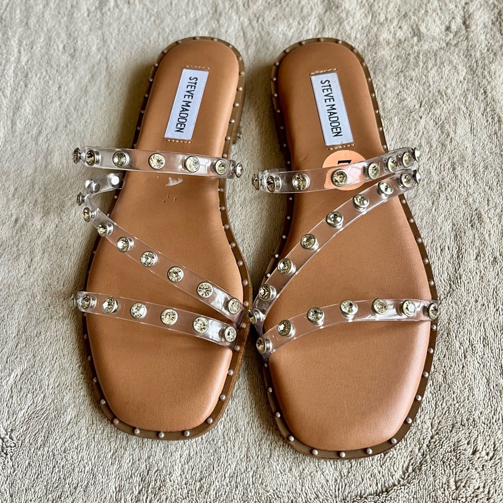 Steve Madden Zildam Rhinestone Studded Sandals